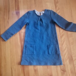 Dex Blue Quilted Kids Casual Dress